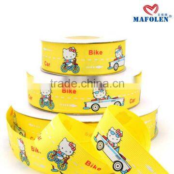 Wholesale Satin Ribbon Heart Printed Packing 5/8" Cartoon Printed Grosgrain Ribbon