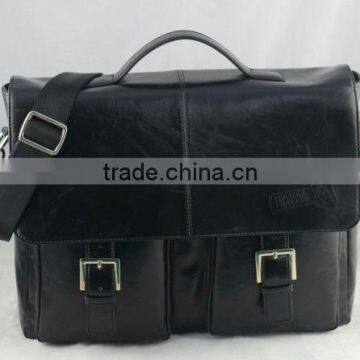 Business geniune leather briefcase or document bag PU portable portfolio briefcase