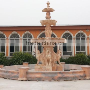 Garden Decoration of marble fountain with poseidon statues