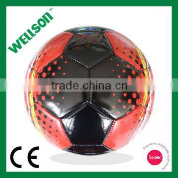 Red shiny PVC football