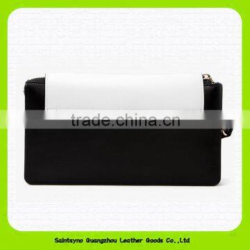15634 Splicing Color Leather Long Style Clutch Bag Purse photo-4