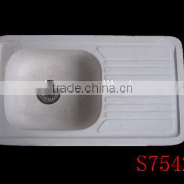 Hot Sale Solid Surface Kitchen Sinks China,aritifical stone single bowl kitchen sink with drainboard