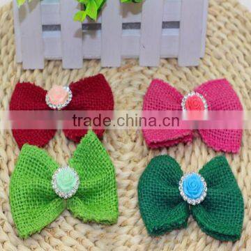 wholesale Jute ribbon bow for packaging