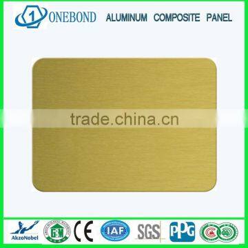 Gold Brush Finish Aluminum Composite Panel/ACP/ACM