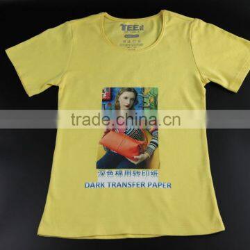 High Quality Dark inkjet transfer paper A4 size for cotton/transfer paper/transfer paper for cotton