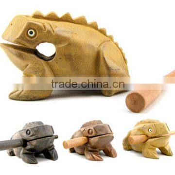 Singing Decorative Wooden Croaking Frog photo-2