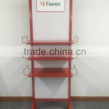 Floor standing metal shelf display stand