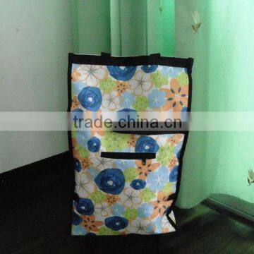 folding shopping bag with wheels