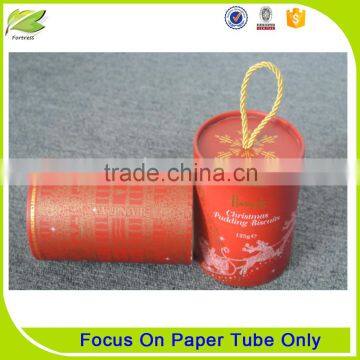 China supplier red round tube wine gift box