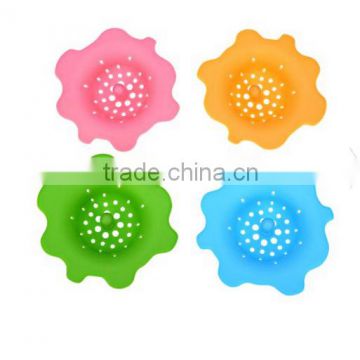 Kitchen Bathroom Drain Cover Trap Basin Hair Filter / Silicone Sewer Drain Cover Basin Sink Strainer