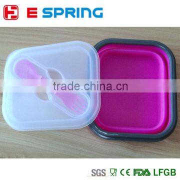 Dinnerware Set Microwave Silicone Foldable Bento Lunch Box