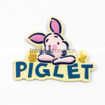 Cartoon style soft PVC rabbit souvenir fridge magnet