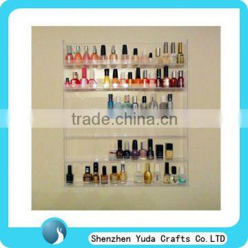 wall mounted nail polish display, clear acrylic nail polish wall display rack