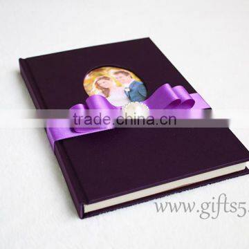 Unique wedding guest book with photo frame