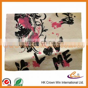 100% cotton printed clothing woven labels printing in China