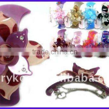 Fashion Acrylic Ladies Bow Hair Clips / Hair Accessories Jewelry (FCH-11252)