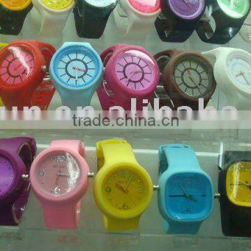 silicone wristband watch( silicone sports watch)