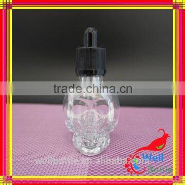 Skull Frosted Black Glass Dropper Bottle for Pipette 60ml Dropper Bottle With Childproof Tamper Cap photo-5