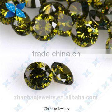 light olive- 2mm cz synthetic loose colored stone /cz gemstone for type