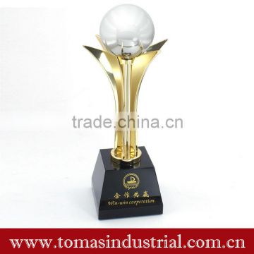 Fashion souvenir 24K gold plated available custom metal award trophy