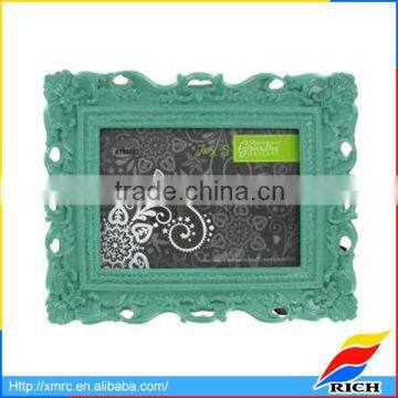 Western style turquoise bright glossy resin cheap picture frames