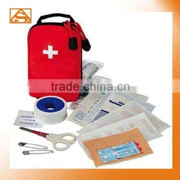 Red medical bag first aid kit