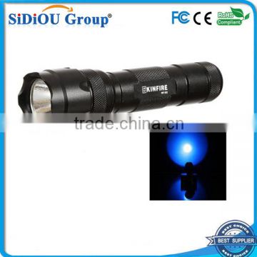 led blue point flashlight rechargable battery