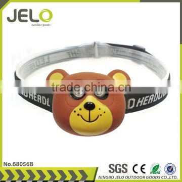 Cheaper Lovely 2LED Winnie Bear Headlight Camping Kids headlamp Outdoor Hiking Animal children Soft Head Torch