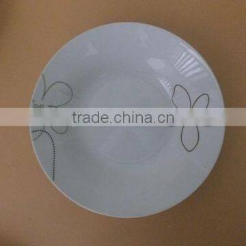 9''ceramic soup plate & dishes simple decal fine porcelain round soup dinner plates stock