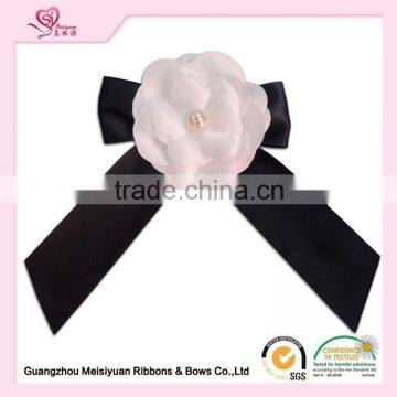 Ribbon Bows With Flowers and Clips For Garments Accessories