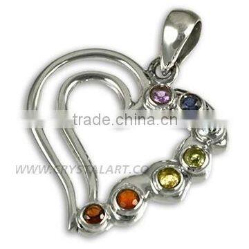 CHAKRA HEART 925 SILVER PENDANTS