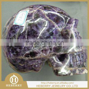 amethyst crystal skull carving/skeleton ornament Fengshui products for collection