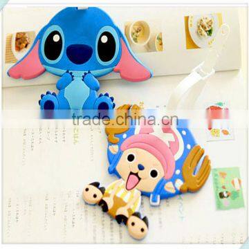 Cartoon Design Trolly Luggage Tag Wholesale/Handbag Soft Pvc Hang Tag Label/Promotional Gift Suitcase Name Tag photo-2