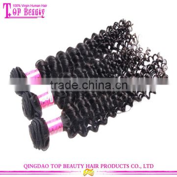 100% remy human hair virgin hair malaysian deep curly hair