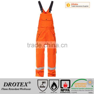 EN ISO 11611 Class 1 A1 Cotton flame retardant Europe Overalls with carbon fibre