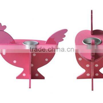 Easter Wooden hen candle holder decoration easter wooden tea light candle holder gifts for home decoration