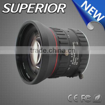 chinese optics !! 16mm focus intelligent monitor cctv lens 8.0 MP F1.4 iris aperture camera lens