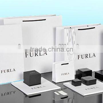 Fashion white jewelry shopping bag,jewelry paper bag