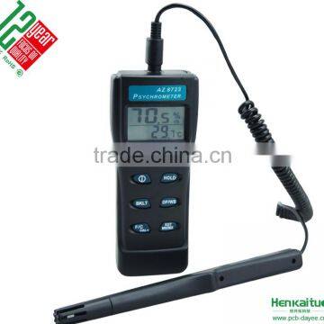 Accurate Digital Thermometer Hygrometer AZ8723 LCD Display RH DEW POINT WET BULB Remote Thermometer