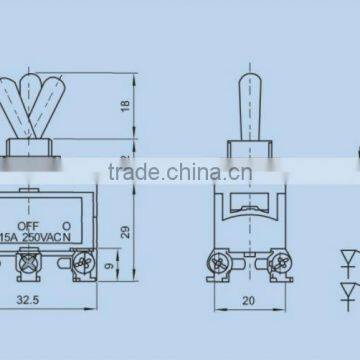 Momentary Toggle Switch KN3-402