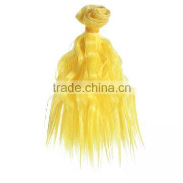 Ombre Color Kinky Curl Sythetic Hair Piece for Doll Wig photo-6