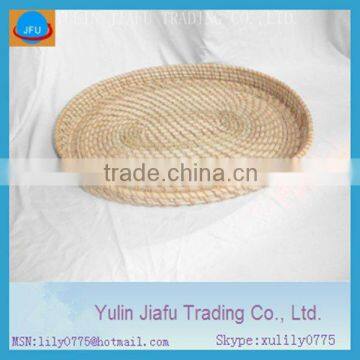 Fashion single flat oval rattan storage trays