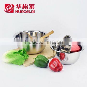 NEW Stainless Steel Bowls Set,3Pieces,Colored Basins Set,20CM/24CM/28CM,with/no lid