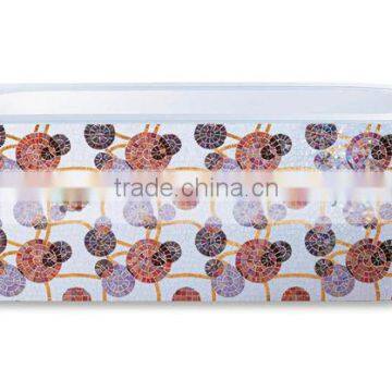 MB PBT-RF-MX02 foshan wanitaryware small bathtub design handmade mosaic bathtub oval shaped bathtub