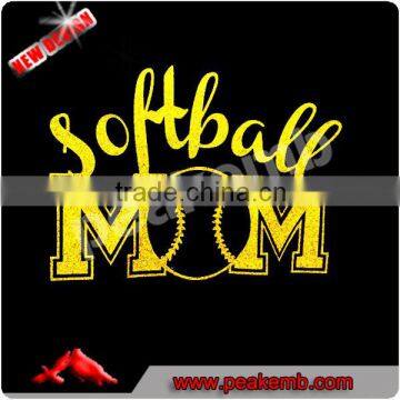 Softball Mom Vinyl Transfer Designs, rhinestone iron on transfer