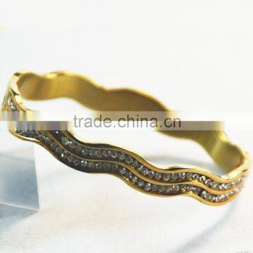 New design wave bangles 316L stainless steel