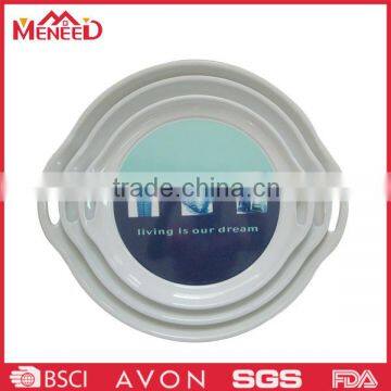 Hard plastic melamine carrying tray wholesale