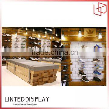 Commercial shoes store display rack shoe display with led light