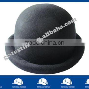 100% wool felt hat with roll brim in fashion style