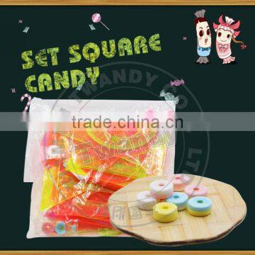 Useful set square toy whistle candy